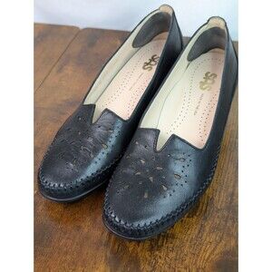 SAS Sonyo Heels Womens 5.5 M Black Patent Leather Slip On Pumps Comfort Shoes